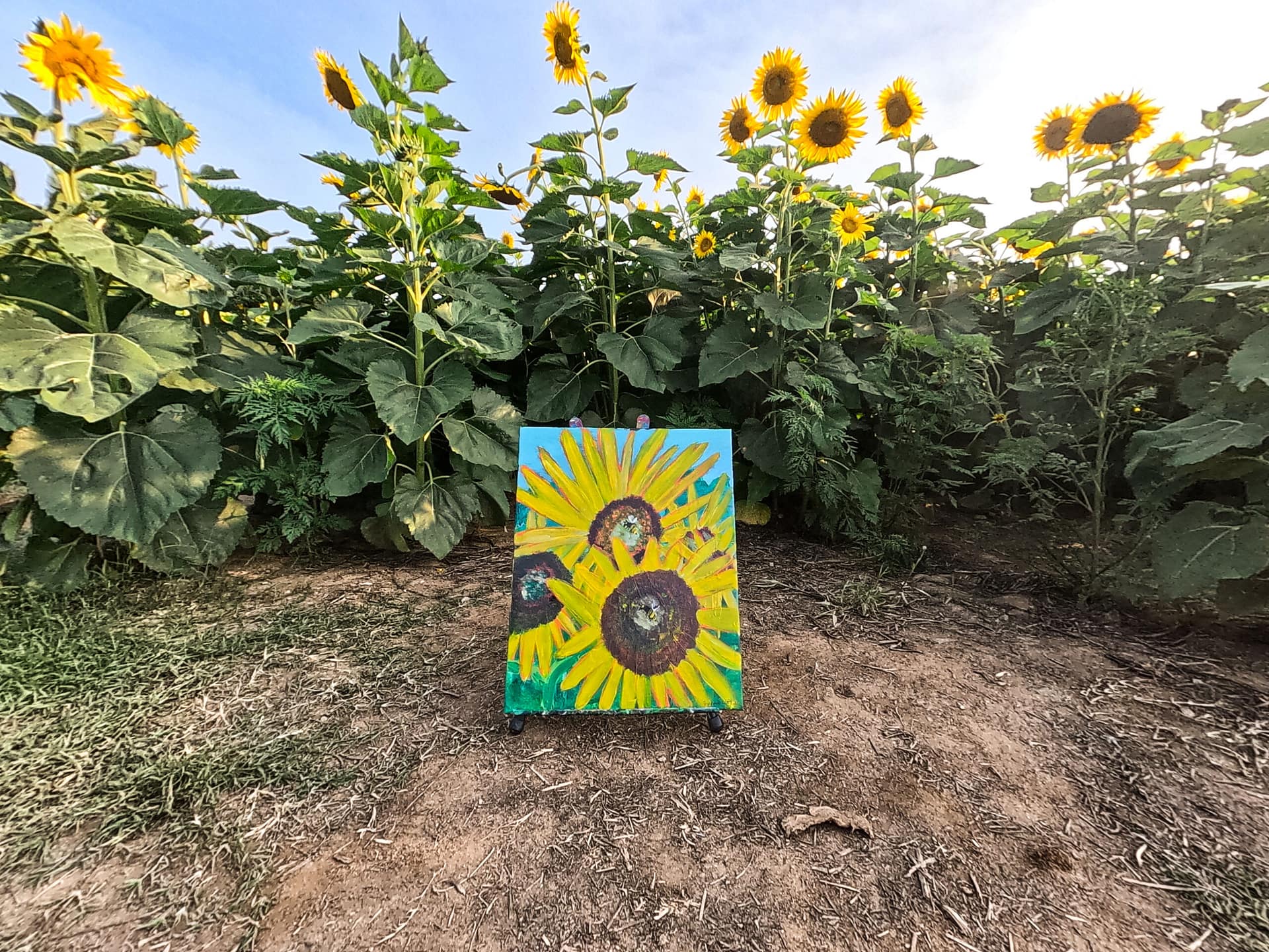 Sunflower Acrylic Painting by Peacemade Craft