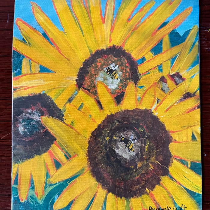 Sunflowers & Bees — Print