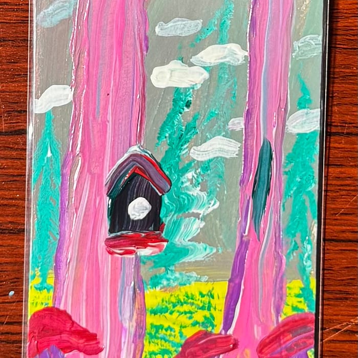 ACEO Original Magic By The Bird House Acrylic
