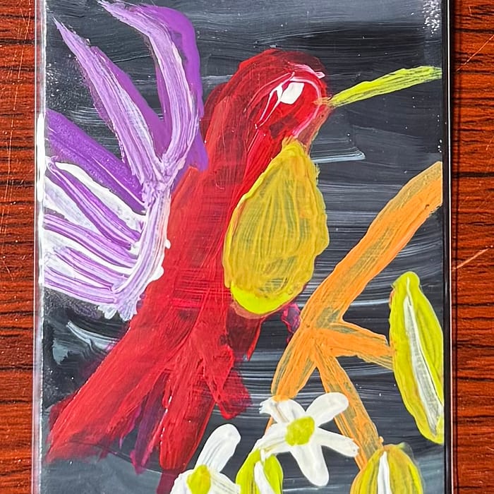 ACEO Original Midnight Hummingbird Art Card